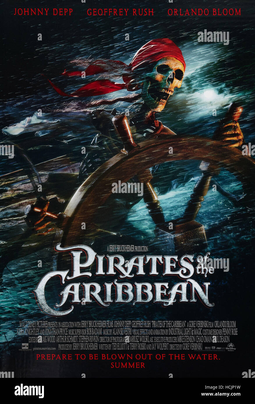 PIRATES OF THE CARIBBEAN: THE CURSE OF THE BLACK PEARL, US advance poster art, 2003. © Walt Disney/courtesy Everett Collection Stock Photo