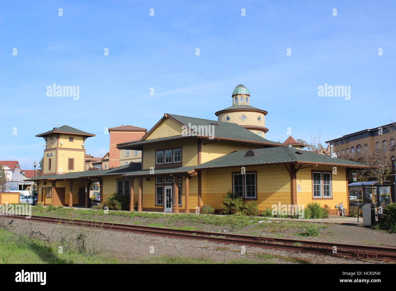 Windsor Depot, Railroad Station, Windsor, California Stock Photo