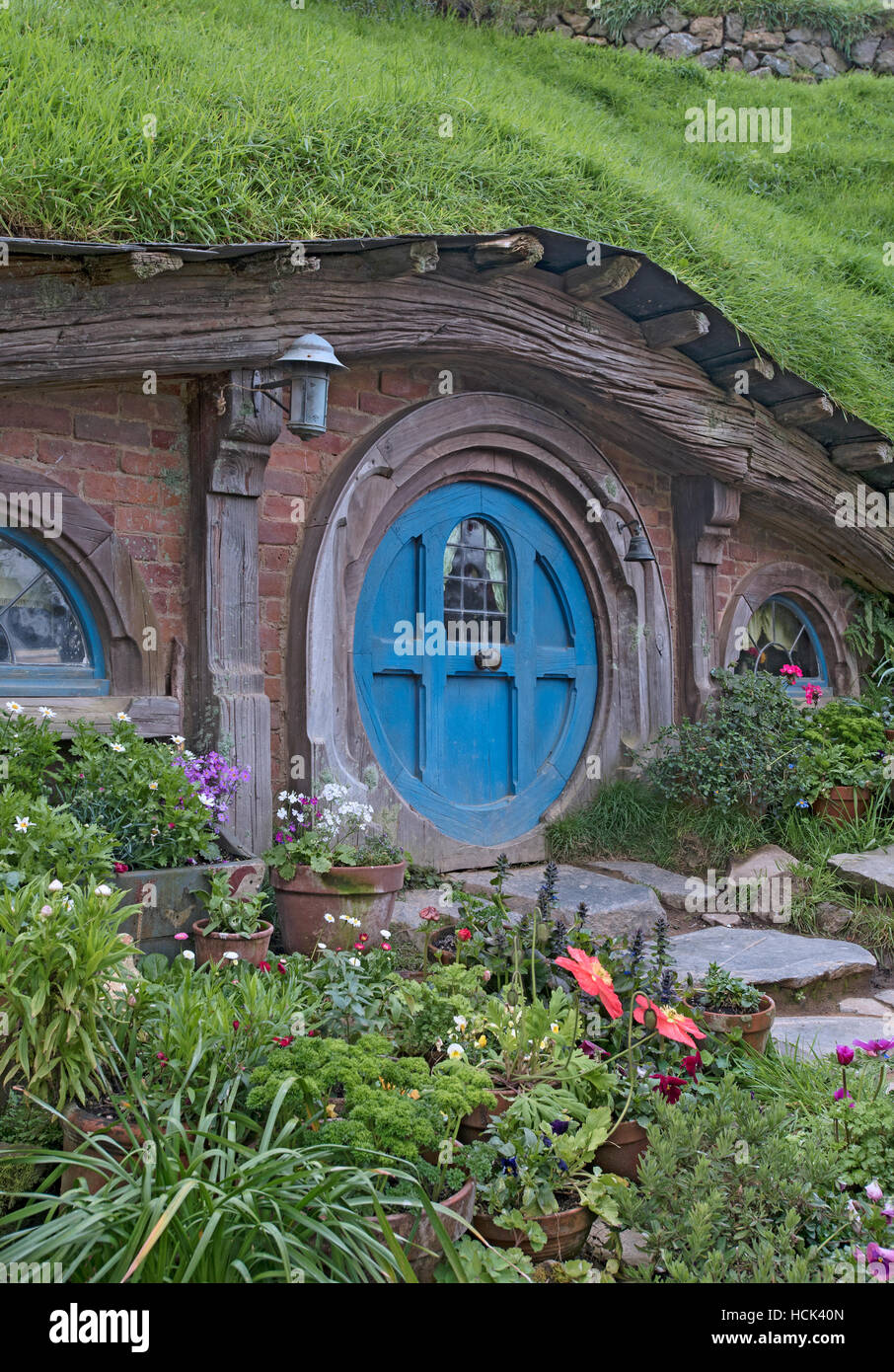 Hobbiton movie set, New Zealand Stock Photo
