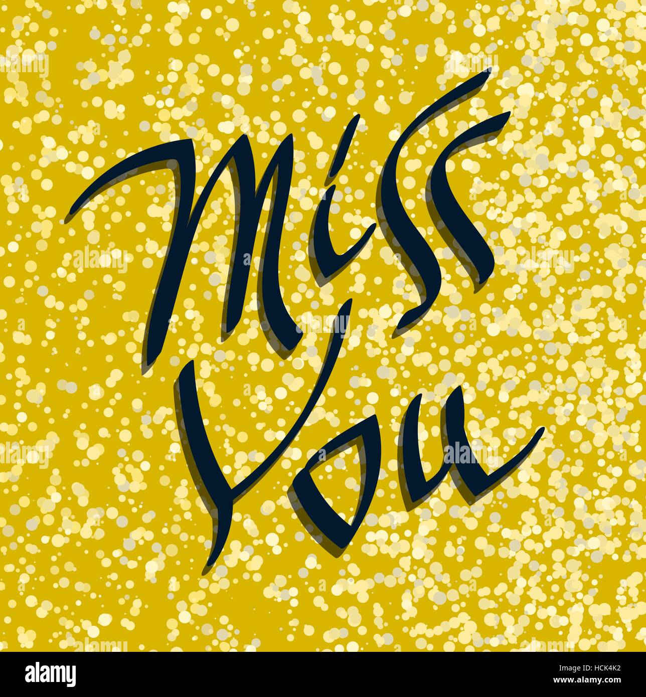 Miss you note Stock Vector Images - Alamy