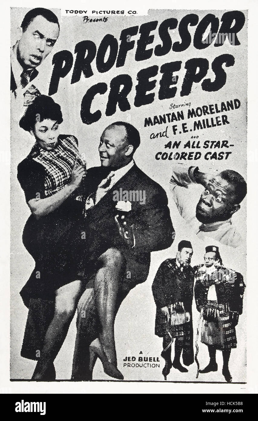 PROFESSOR CREEPS, US poster art, bottom second from left: Mantan ...