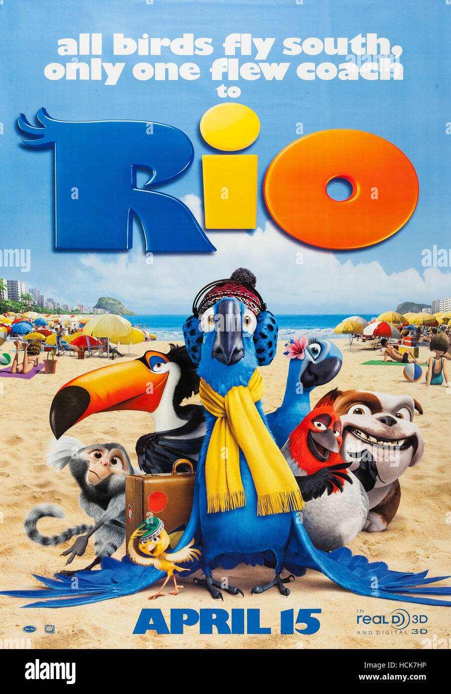 RIO, US advance poster art, center Blu (voice Jesse Eisenberg); Jewel