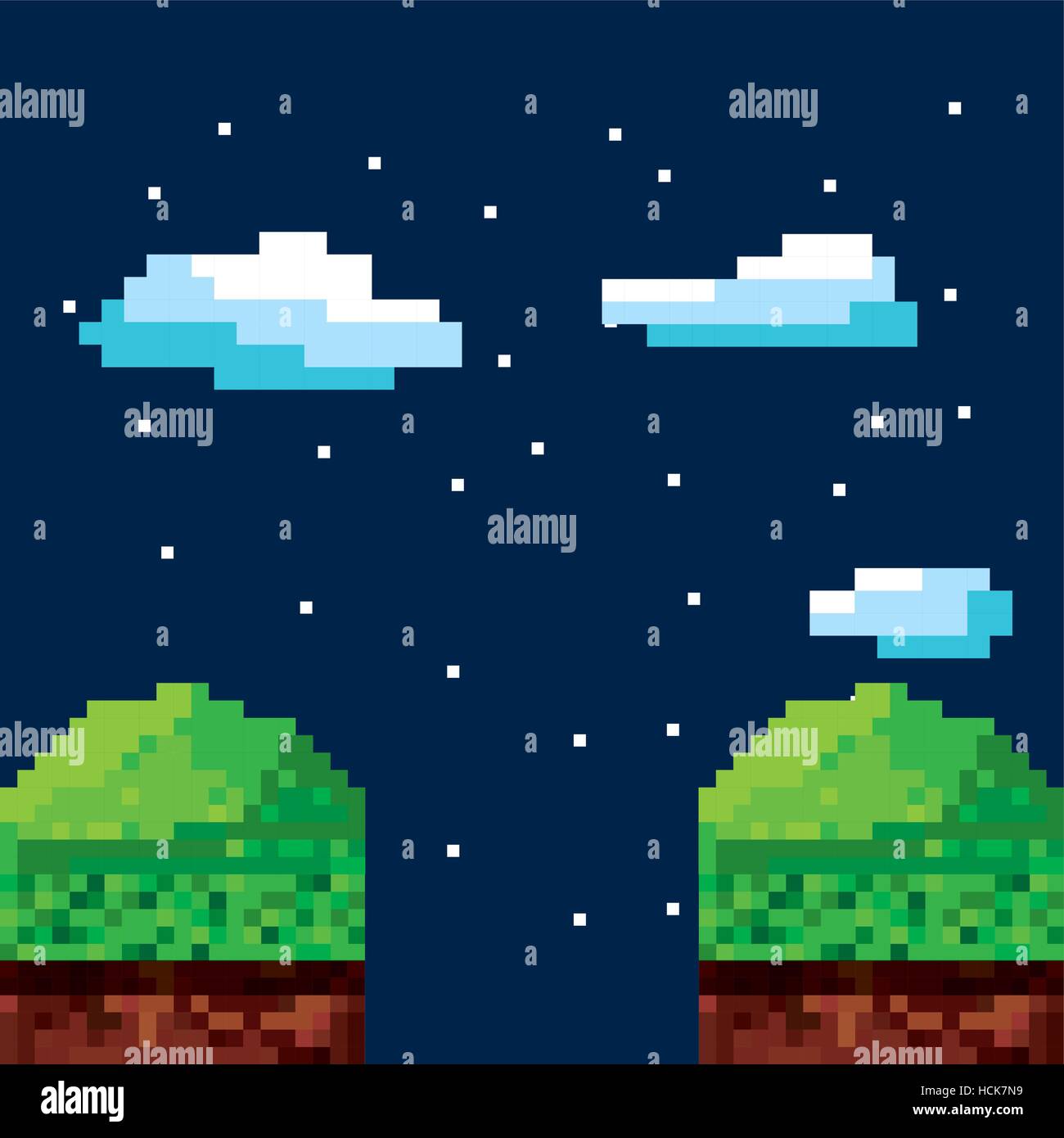 game scene pixelated background vector illustration design Stock Vector ...