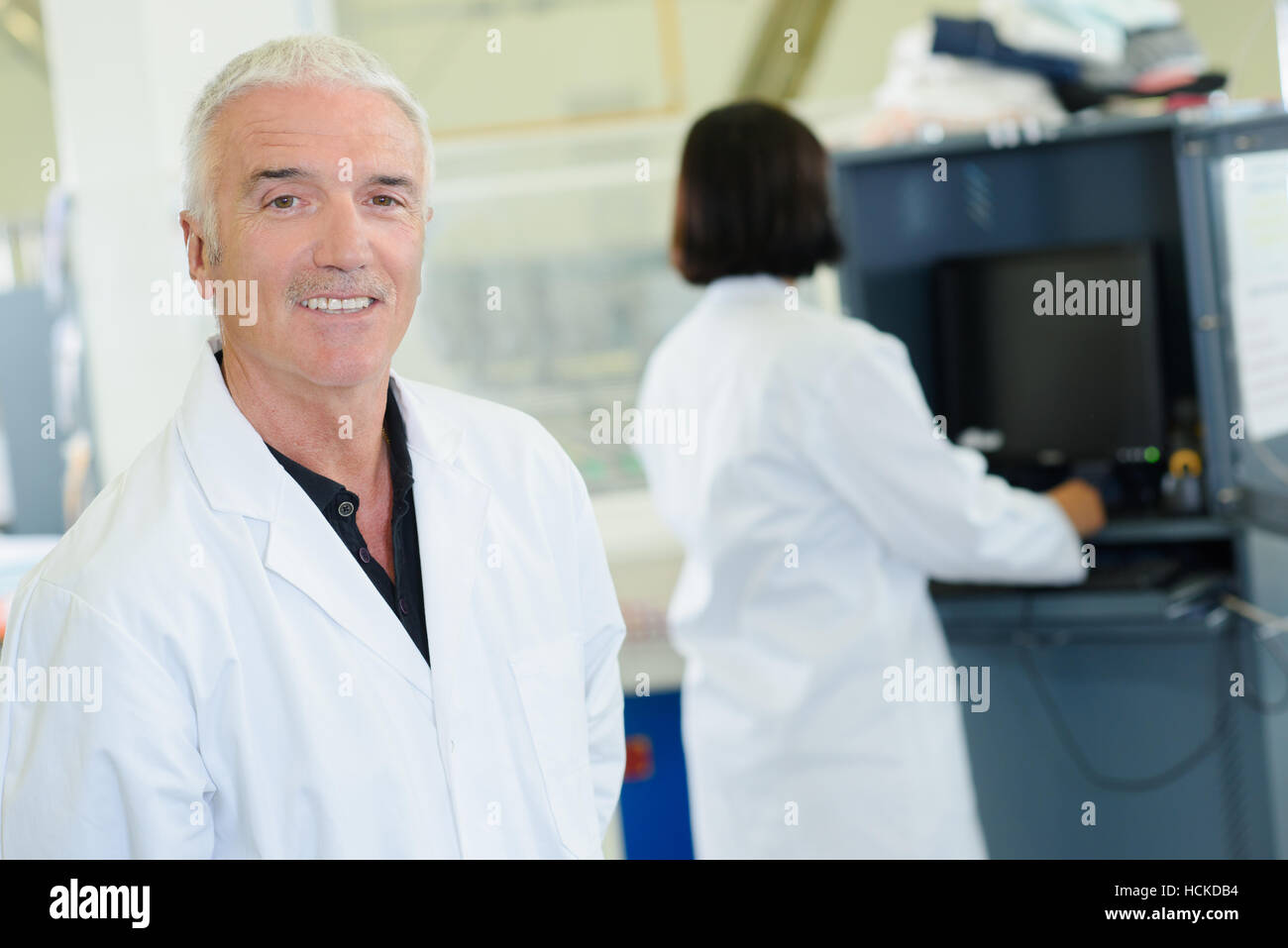 floor supervisor smiling Stock Photo Alamy