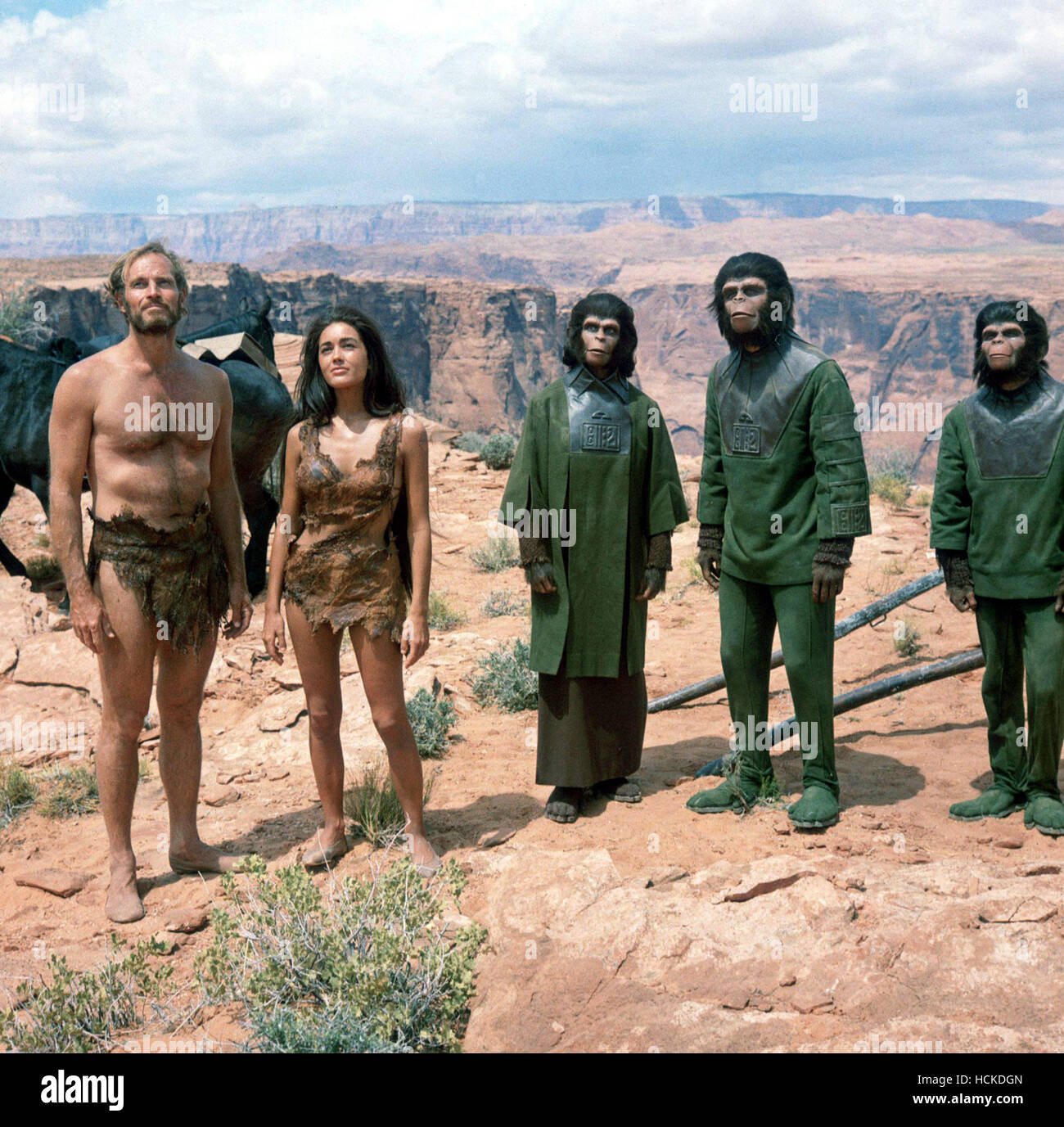 PLANET OF THE APES, Charlton Heston, Linda Harrison, Kim Hunter, Roddy ...
