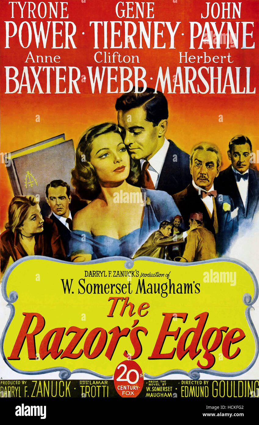 THE RAZOR'S EDGE, top from left: Anne Baxter, John Payne, Gene Tierney ...