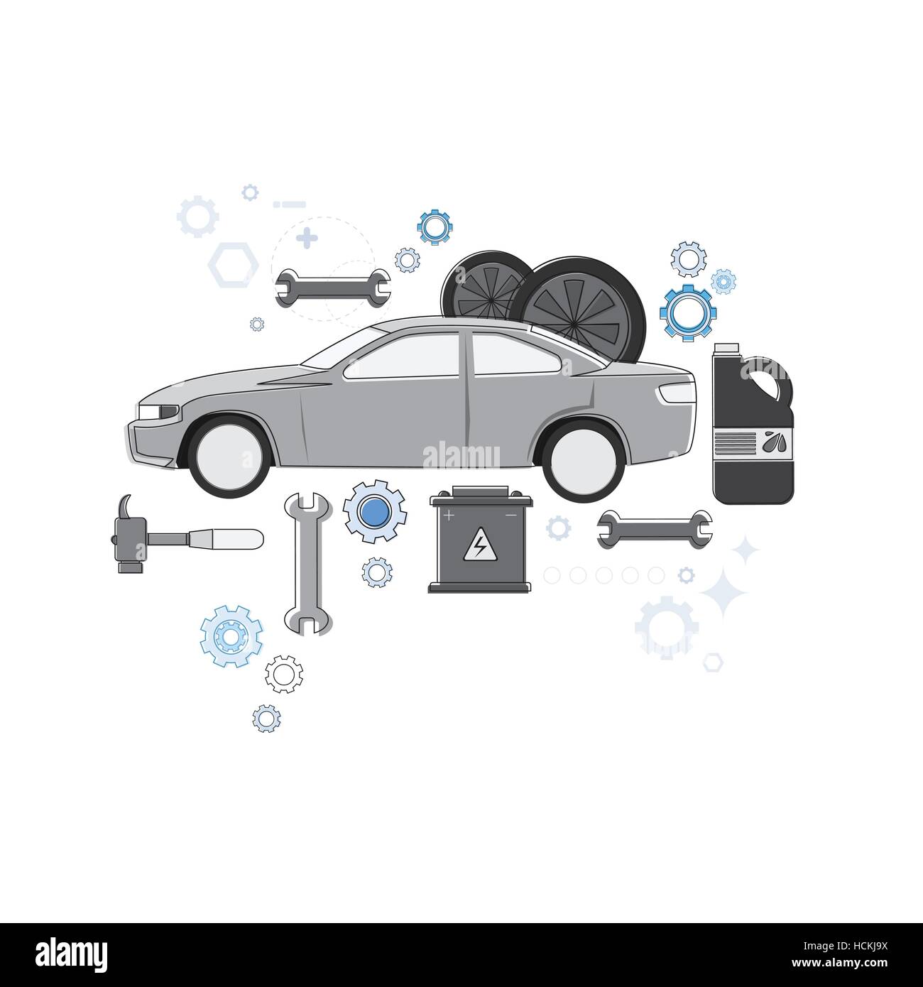 Car Service Auto Mechanics Business Web Banner Stock Vector Art