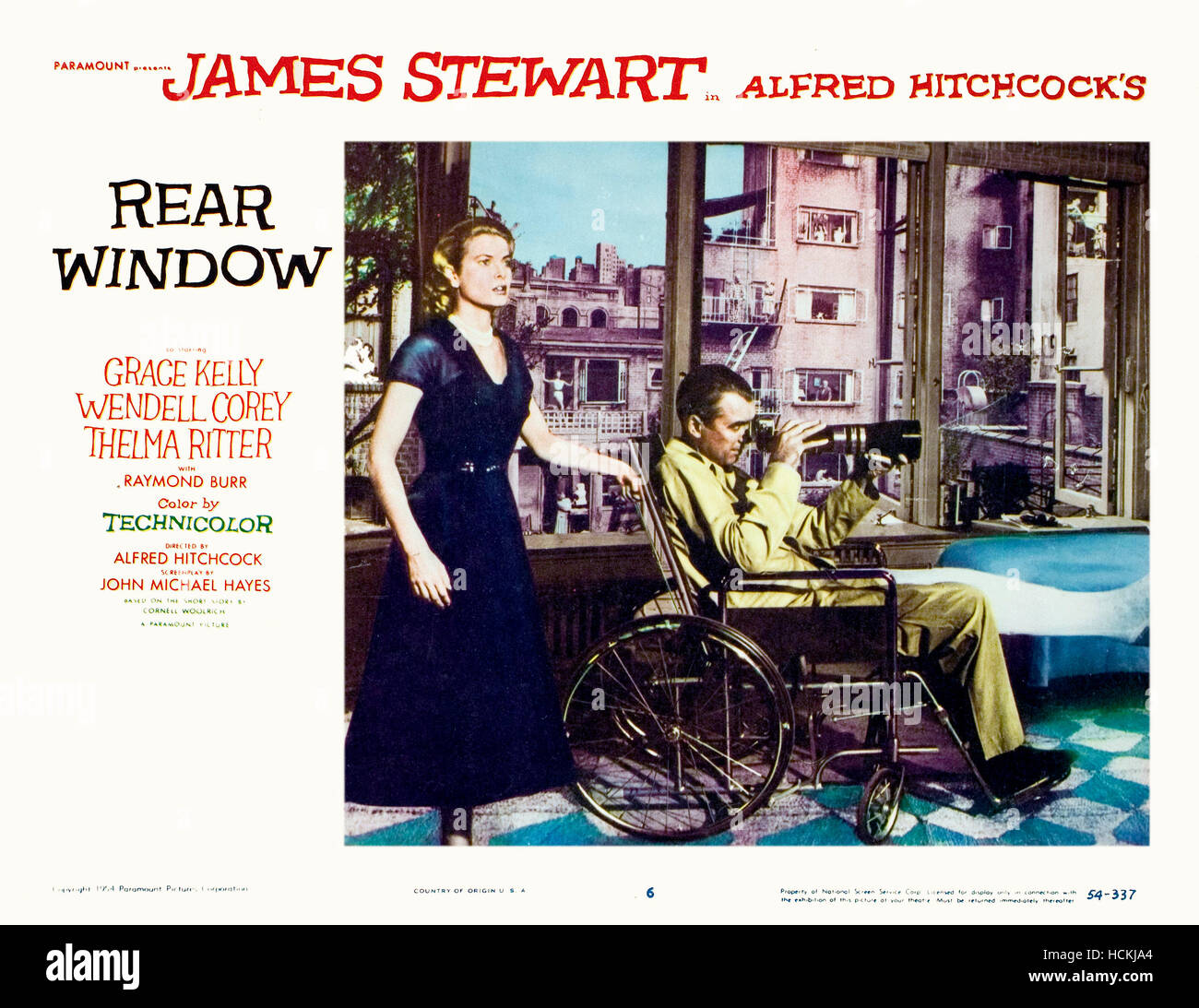 REAR WINDOW, Grace Kelly, James Stewart, 1954 Stock Photo Alamy