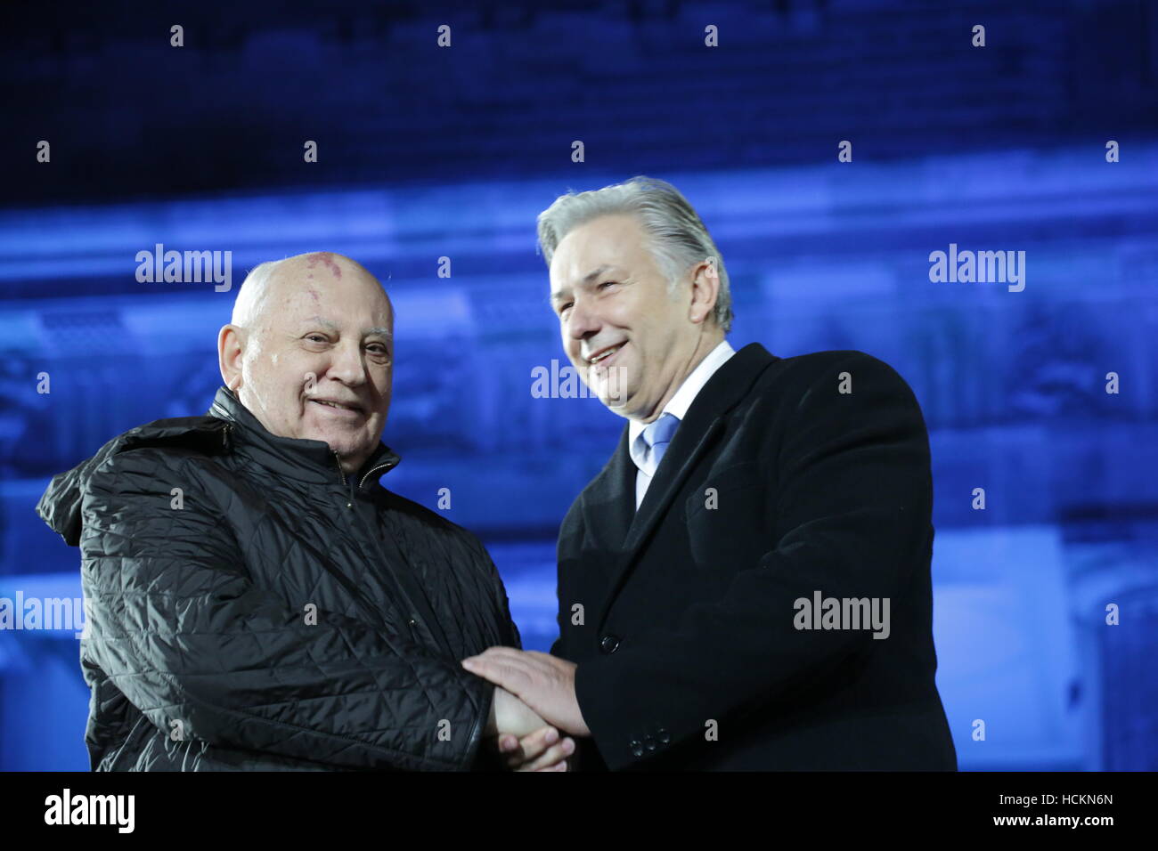 Michail Gorbachev takes part at 25th anniversary of the fall of the