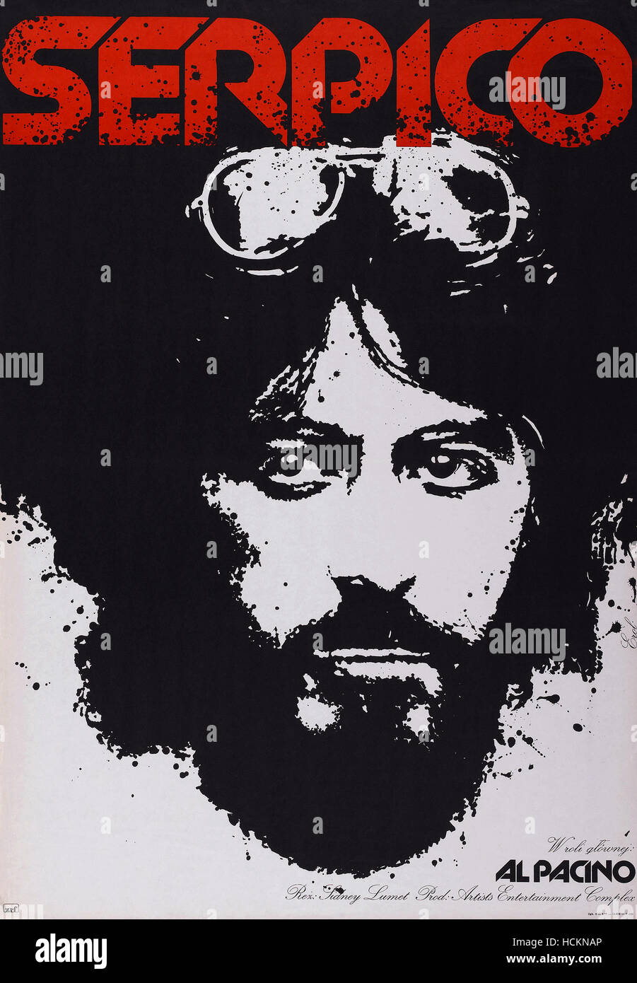 SERPICO, Polish poster art, Al Pacino, 1973 Stock Photo - Alamy
