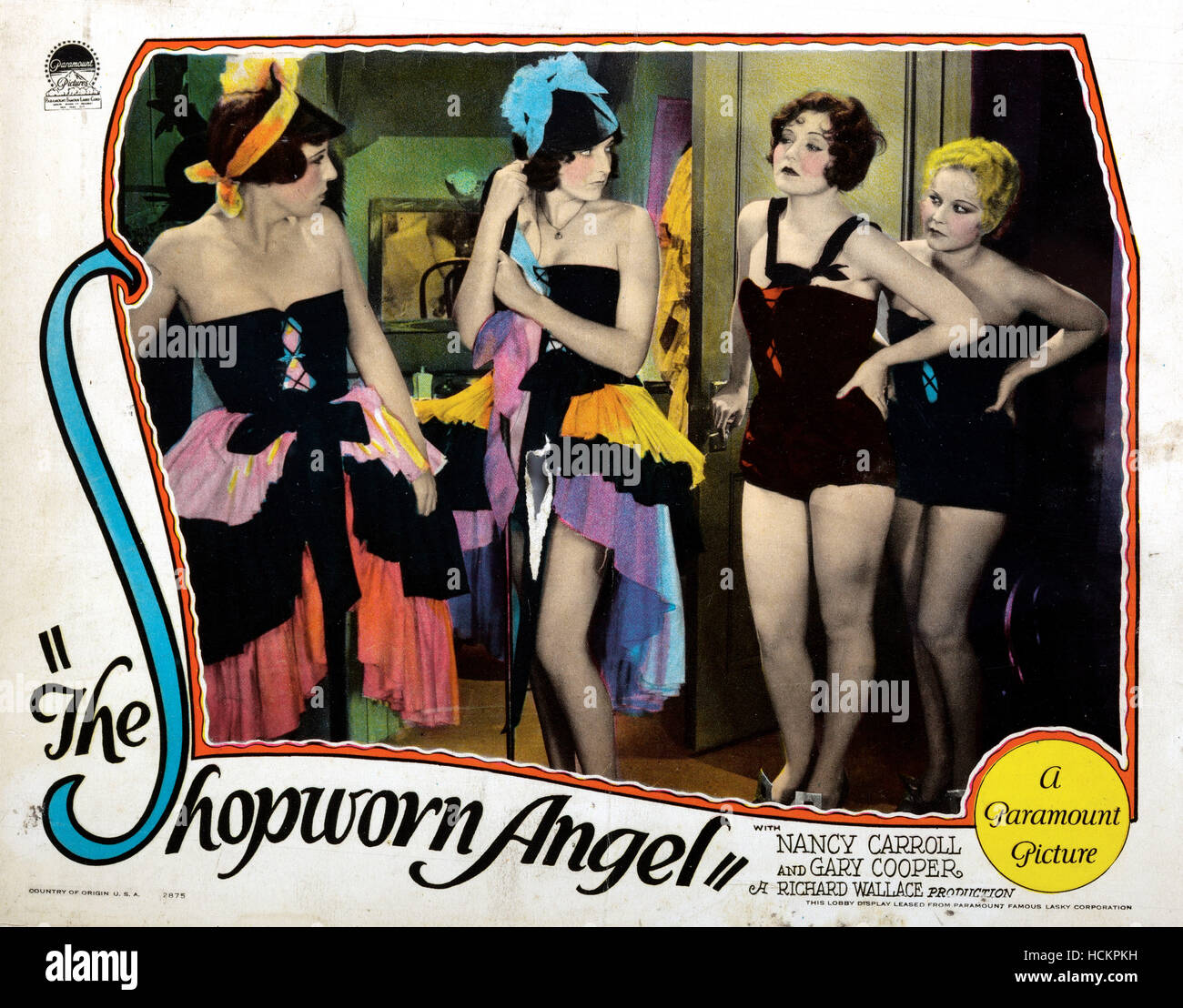 THE SHOPWORN ANGEL, lobbycard, Nancy Carroll (2nd from right), 1928
