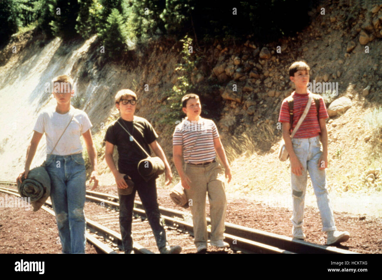 STAND BY ME, River Phoenix, Corey Feldman, Jerry O'Connell, Wil Wheaton