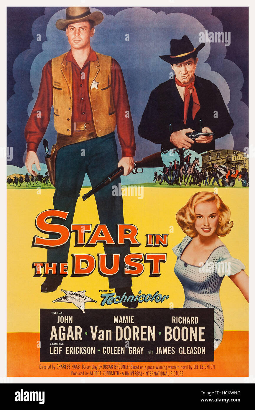 STAR IN THE DUST, US poster art, clockwise from left: John Agar