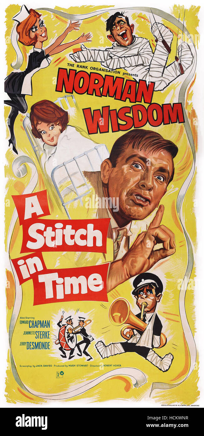 A STITCH IN TIME, British poster art, Norman Wisdom, 1963 Stock Photo - Alamy