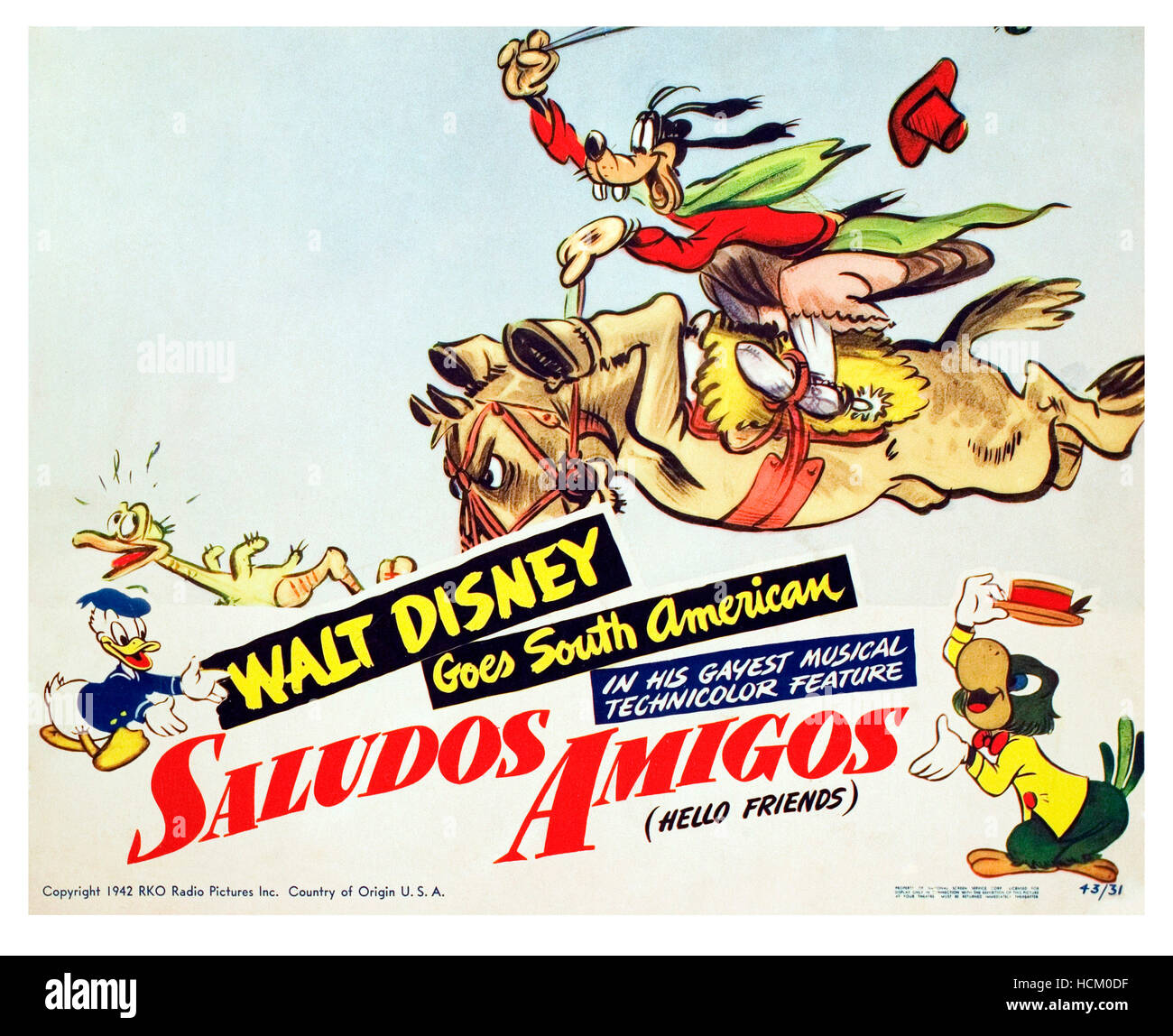 SALUDOS AMIGOS, Donald Duck, Goofy, 1942. Stock Photo