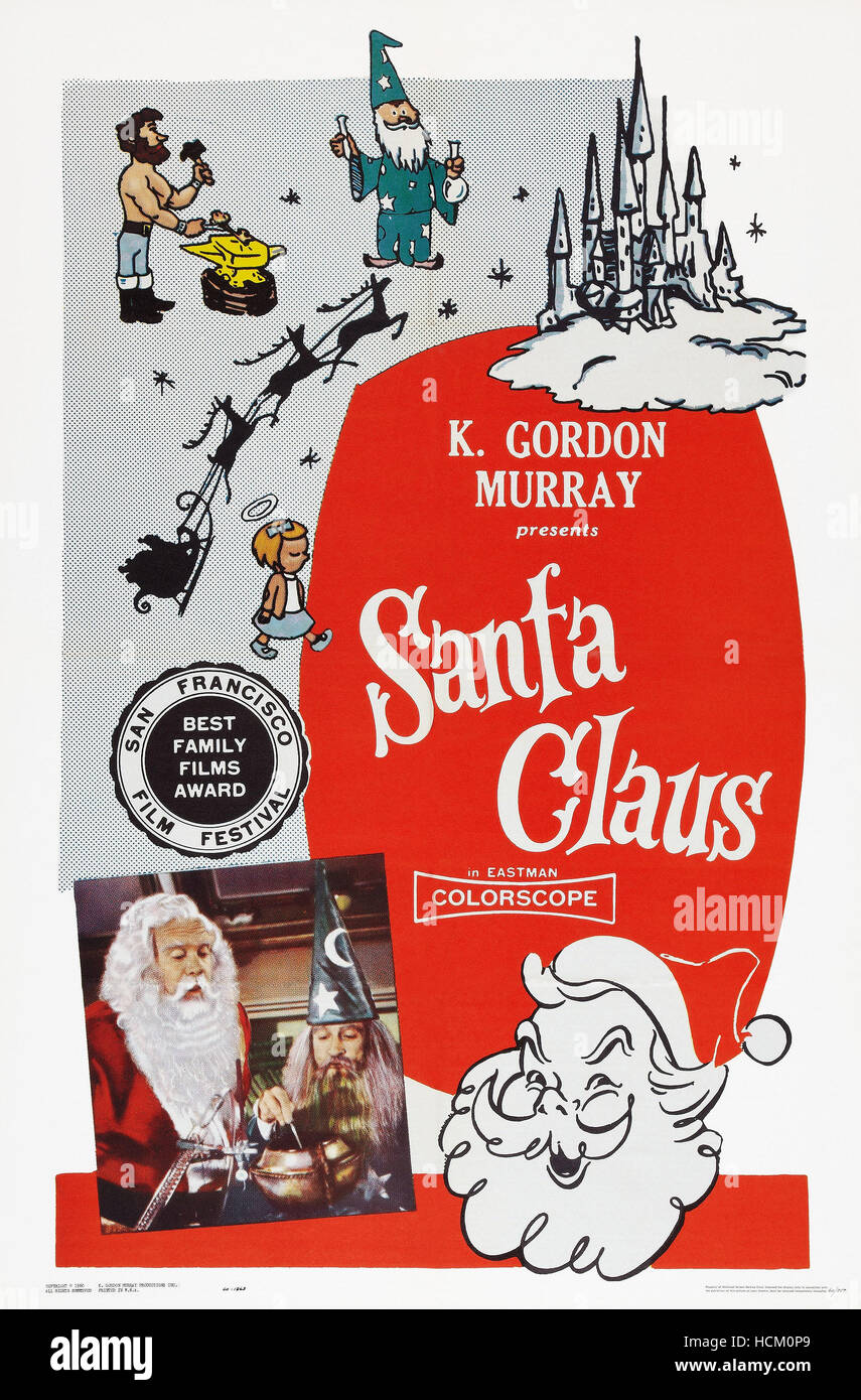 SANTA CLAUS, US poster art, 1959 Stock Photo Alamy