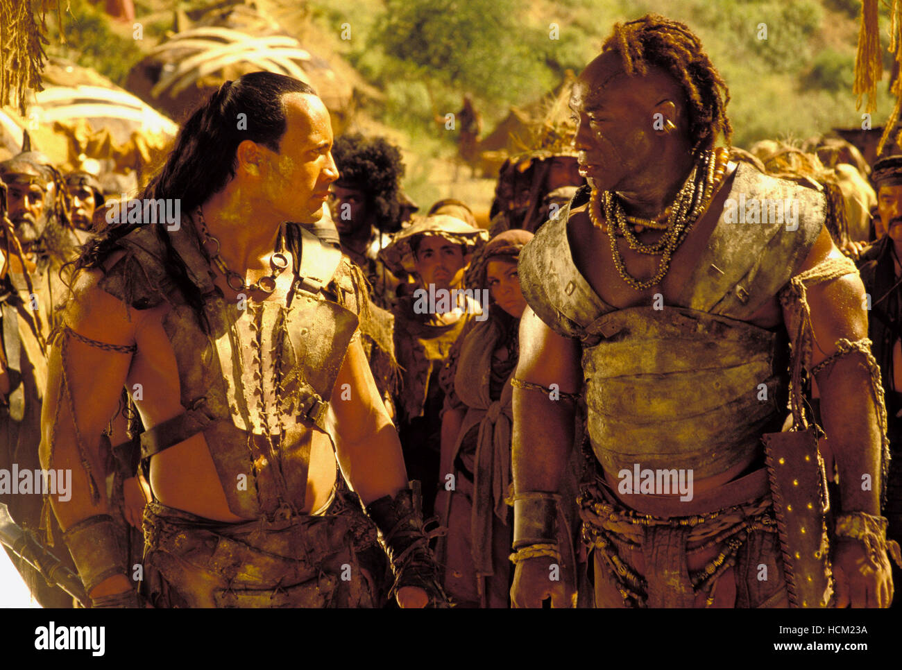SCORPION KING, The Rock, Michael Clarke Duncan, 2002 (c) Universal.  Courtesy Everett Collection Stock Photo - Alamy, image size:1300x966