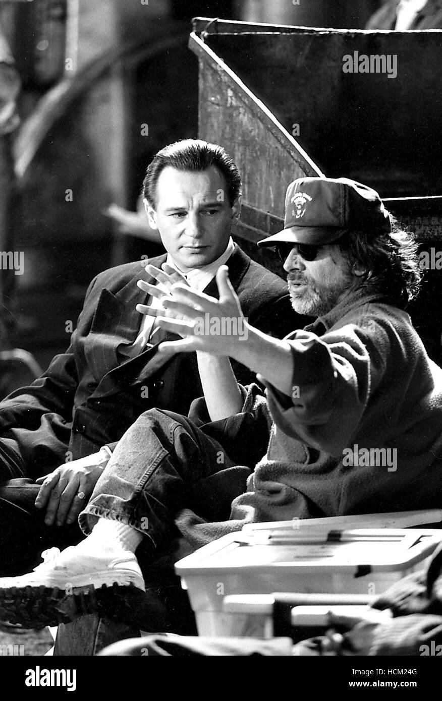 SCHINDLER'S LIST, Liam Neeson, director Steven Spielberg, 1993, (c) Universal/courtesy Everett