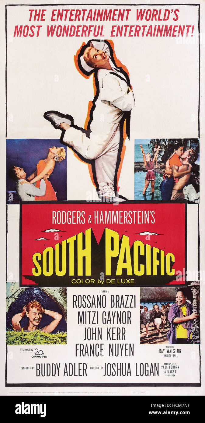 SOUTH PACIFIC, US poster art, top from left: Rossano Brazzi, Mitzi ...