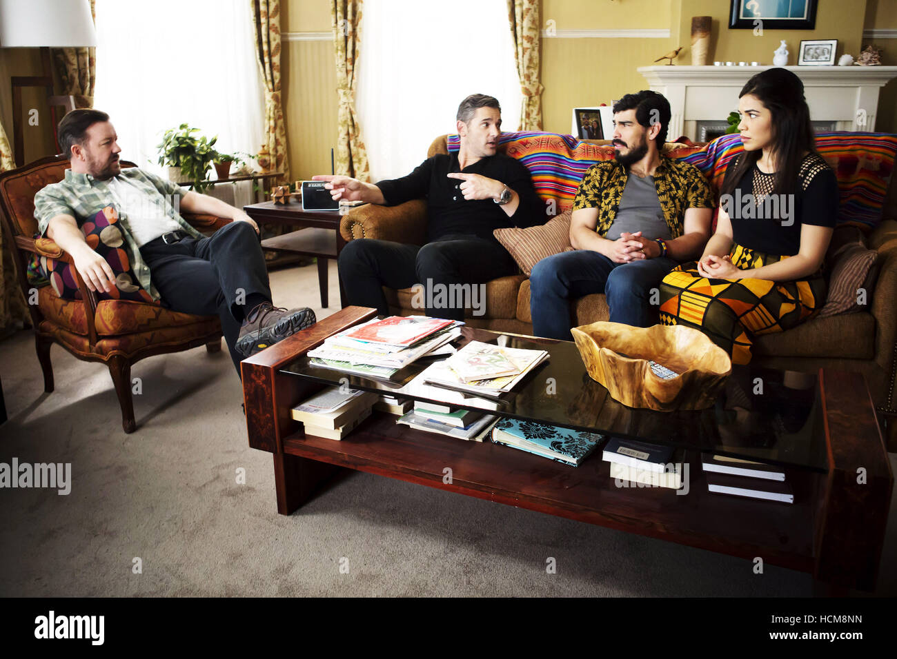 SPECIAL CORRESPONDENTS, from left: Ricky Gervais, Eric Bana, Raul