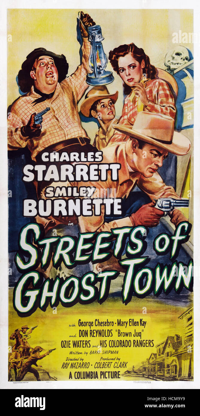 STREETS OF GHOST TOWN, US poster art, from left: Smiley Burnette, Don