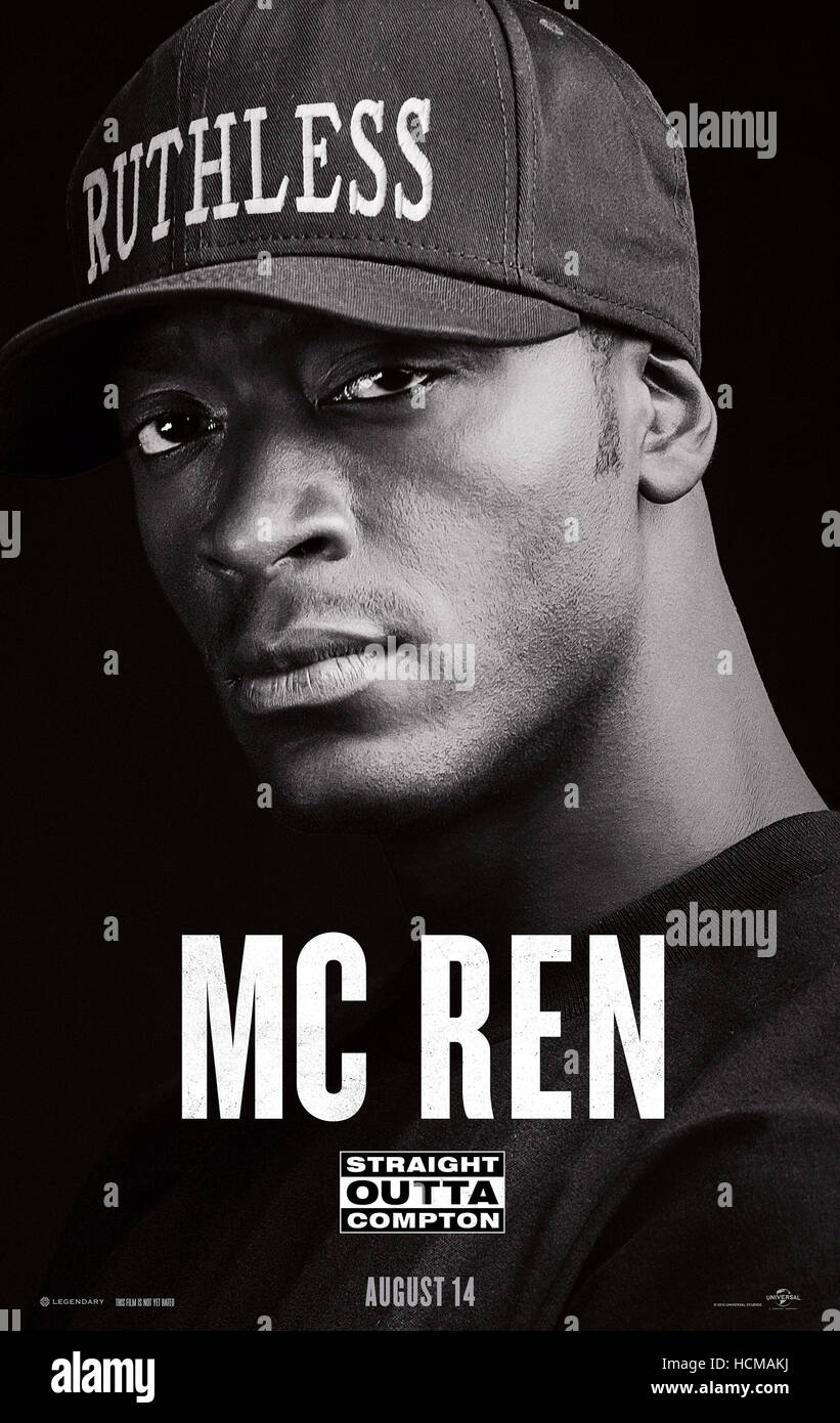 STRAIGHT OUTTA COMPTON, US advance poster, Aldis Hodge, as MC Ren, 2015