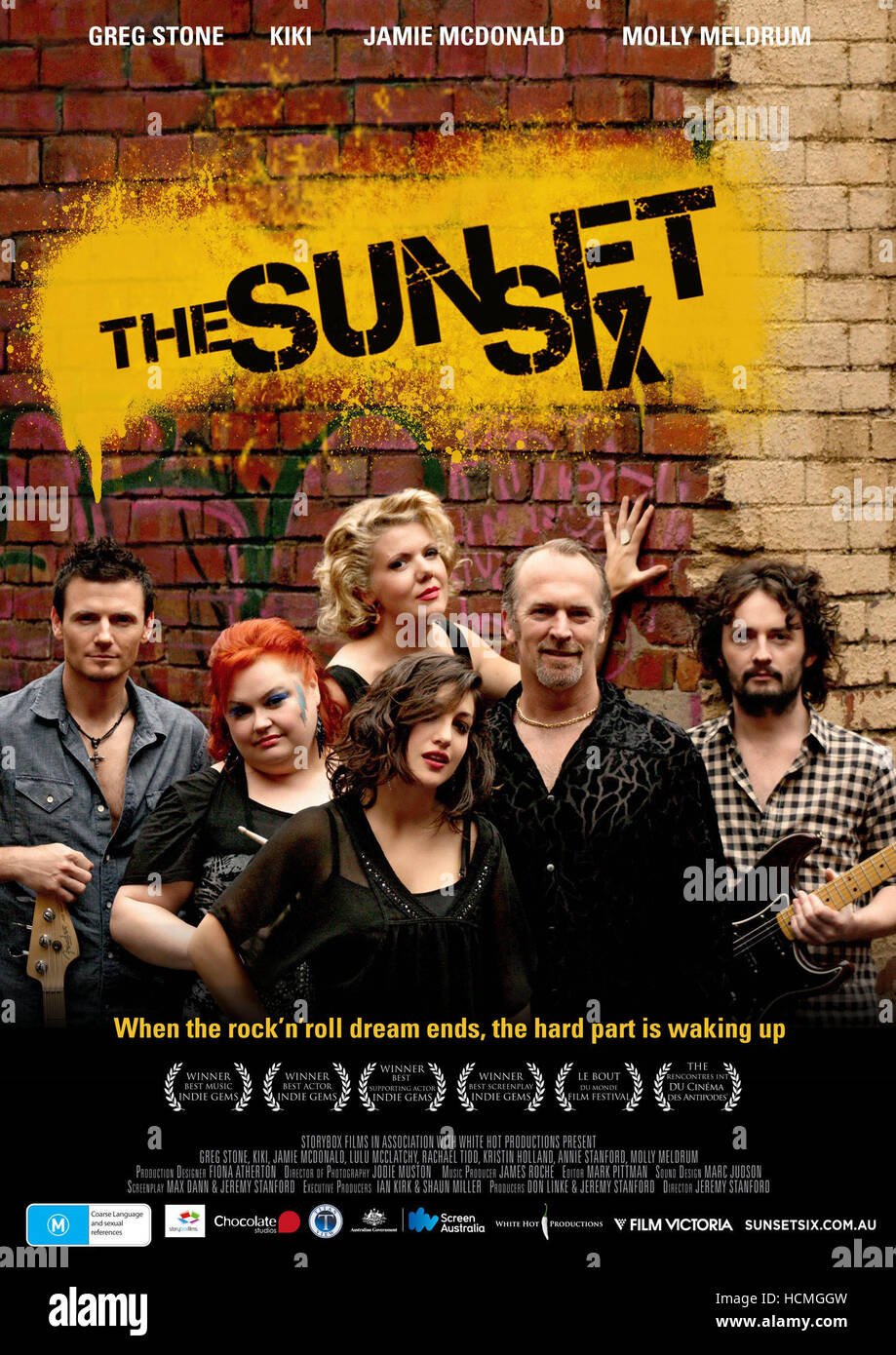 THE SUNSET SIX, Australian poster art, from left Kristin Holland, Lulu