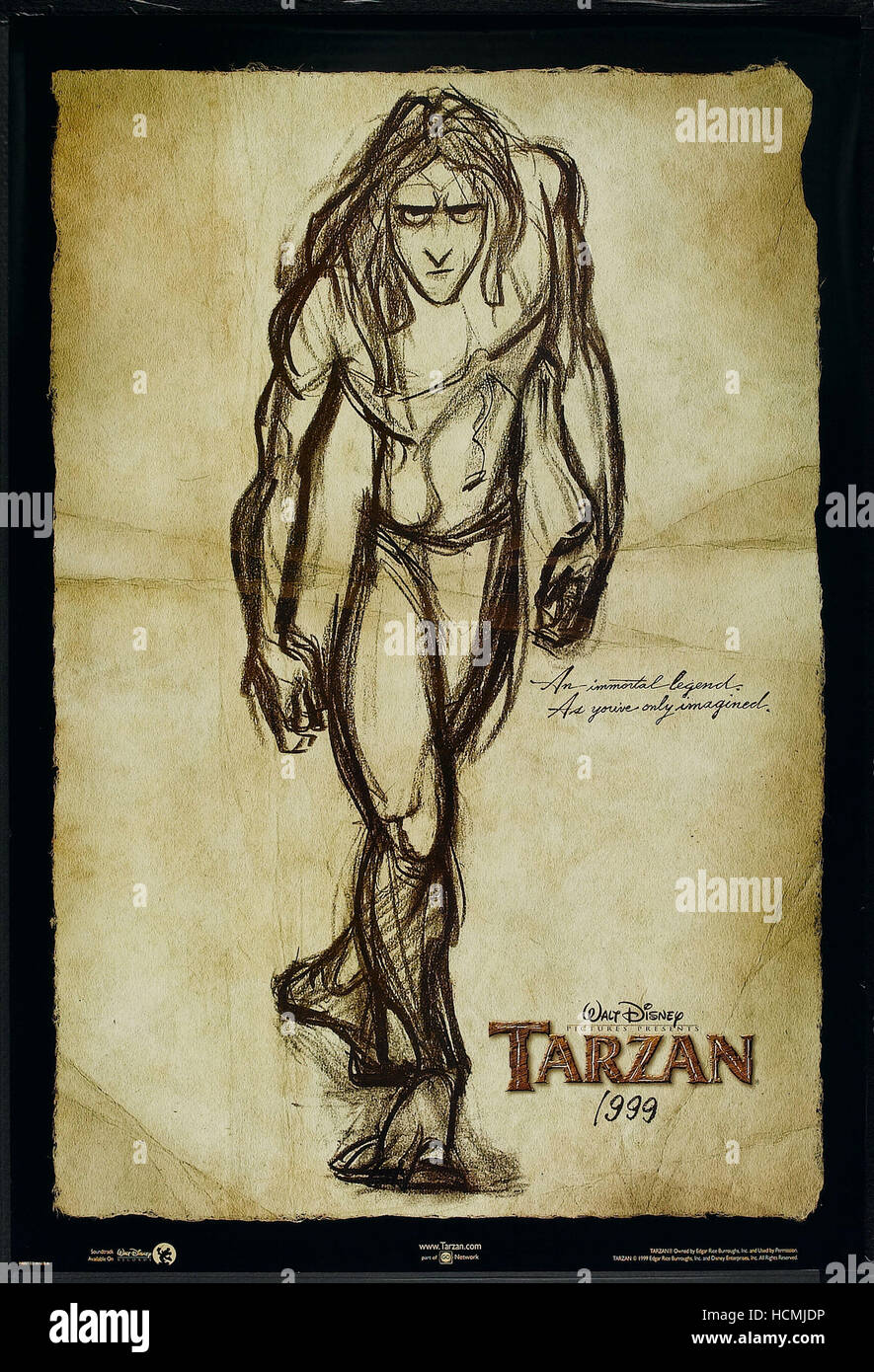 TARZAN, Tarzan on advance poster art, 1999, ©Walt Disney Pictures/courtesy Everett Collection Stock Photo