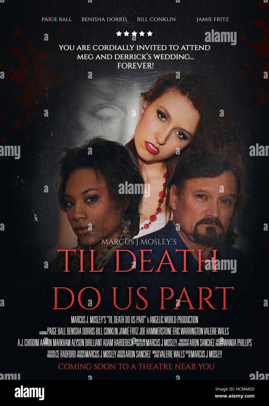 TIL DEATH DO US PART, poster, from left Benisha Dorris, Paige Ball