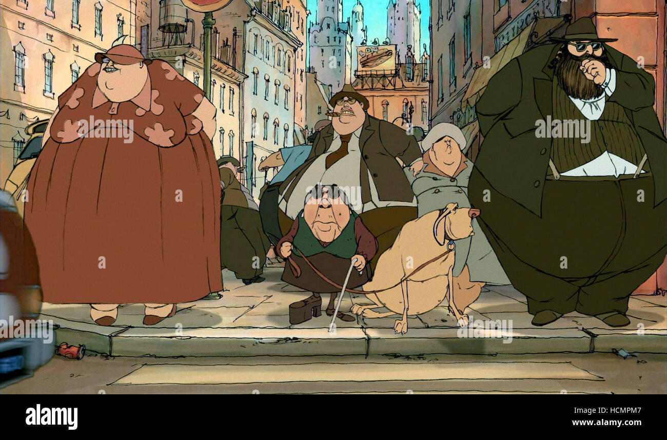 THE TRIPLETS OF BELLEVILLE (aka LES TRIPLETTES DE BELLEVILLE), center from left Madame Souza