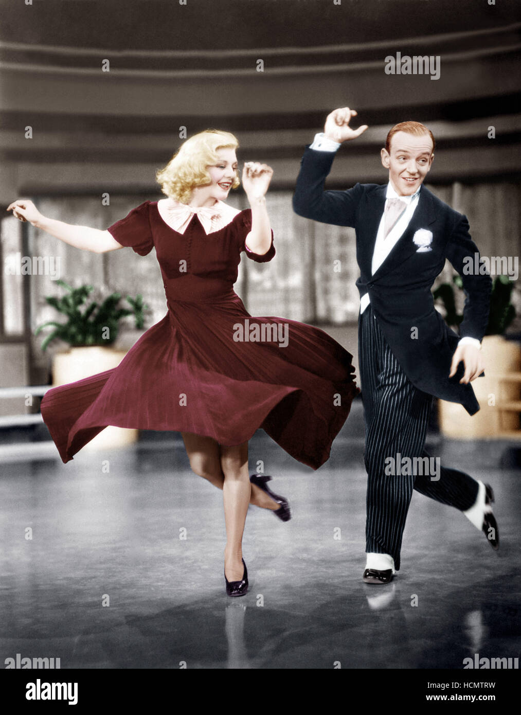 SWING TIME, from left Ginger Rogers, Fred Astaire, 1936 Stock Photo