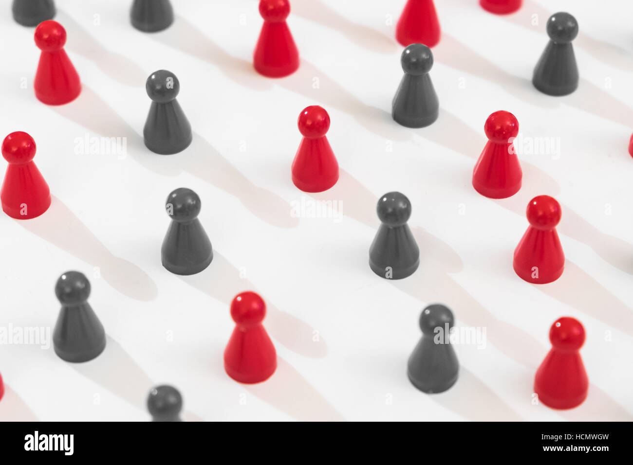 people / board game figures on white background   - concept, Stock Photo