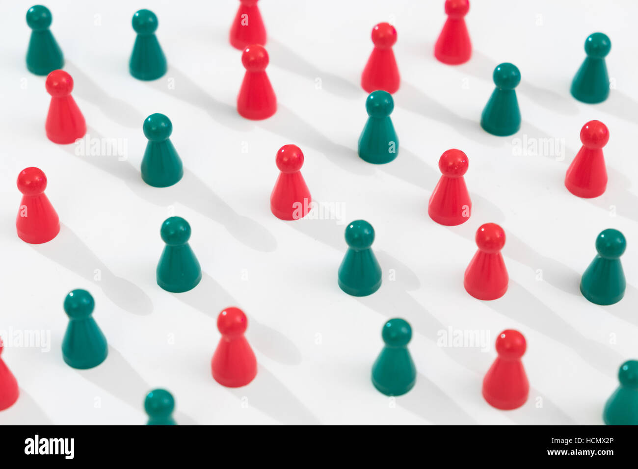 people / board game figures on white background - concept Stock Photo ...