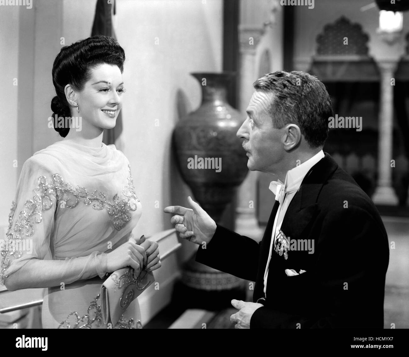 THEY MET IN BOMBAY, Rosalind Russell, Matthew Boulton, 1941 Stock Photo