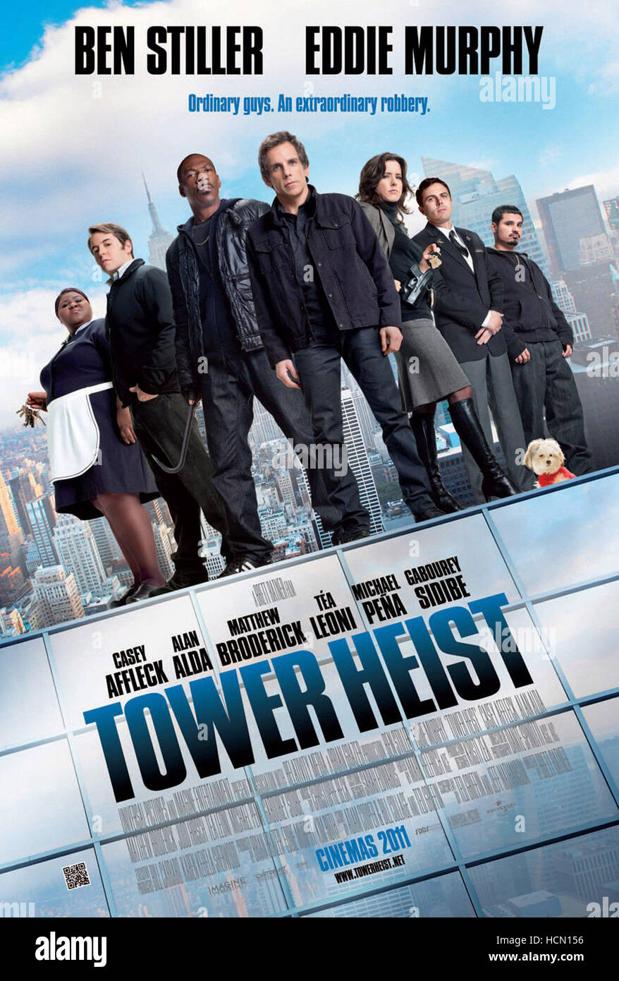 TOWER HEIST, from left on US poster art: Gabourey Sidibe, Matthew  Broderick, Eddie Murphy, Ben Stiller, Tea Leoni, Casey Stock Photo - Alamy