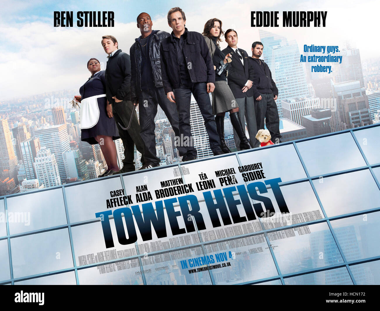 TOWER HEIST, British poster art, from left: Gabourey Sidibe, Matthew  Broderick, Eddie Murphy, Ben Stiller, Tea Leoni, Casey Stock Photo - Alamy