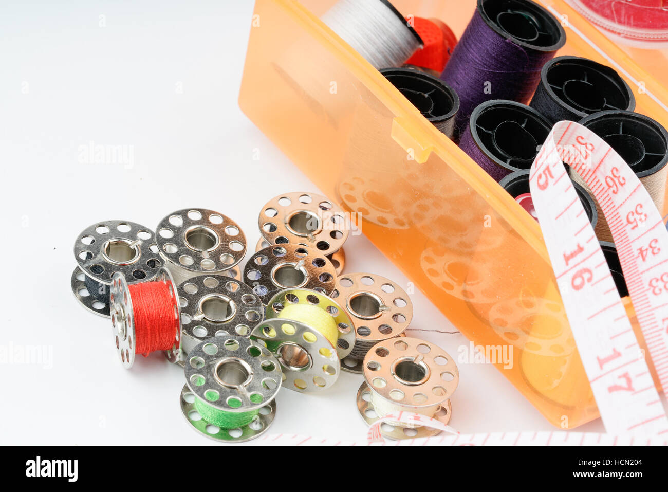 Thread Selps Spools of thread with close up view Stock Photo - Alamy