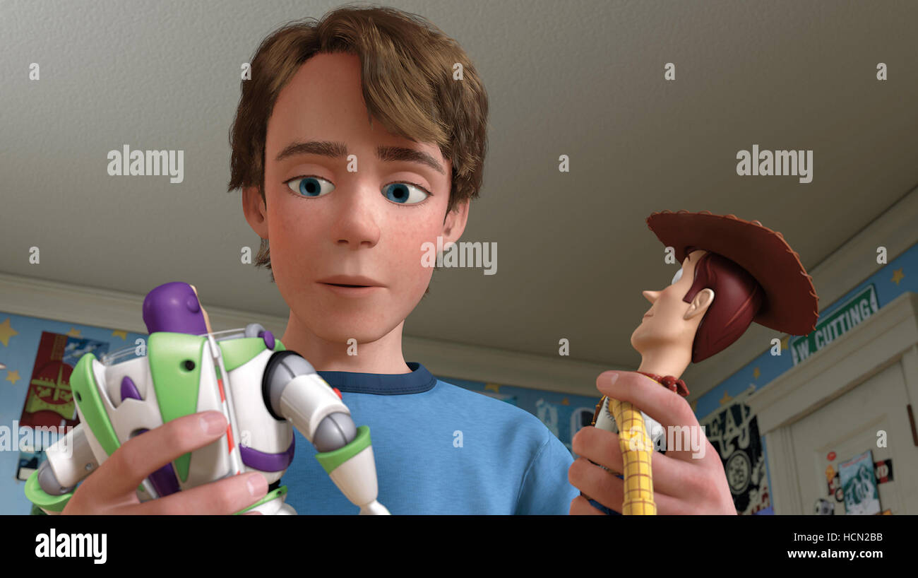 TOY STORY 3, from left Buzz Lightyear (voice Tim Allen), Andy (voice