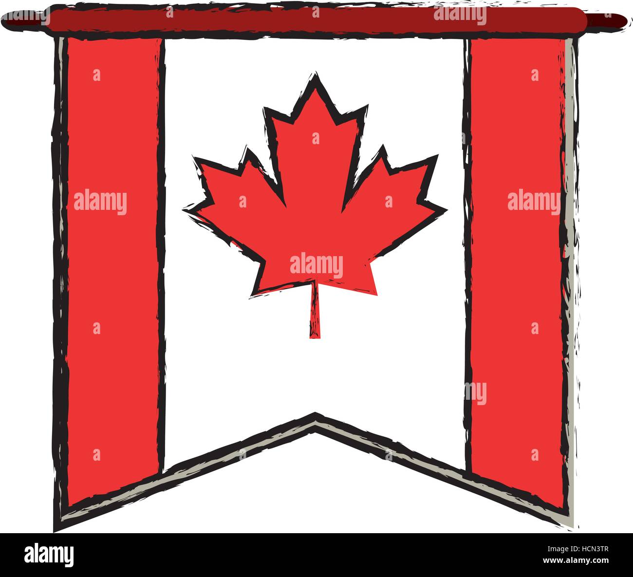 flag pennant canadian sketch Stock Vector Image & Art Alamy