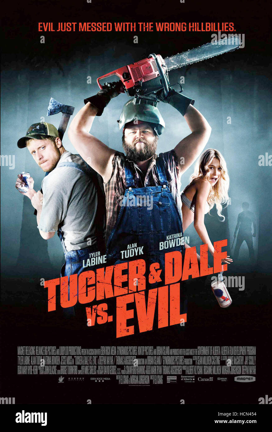 TUCKER AND DALE VS EVIL, US poster art, from left
