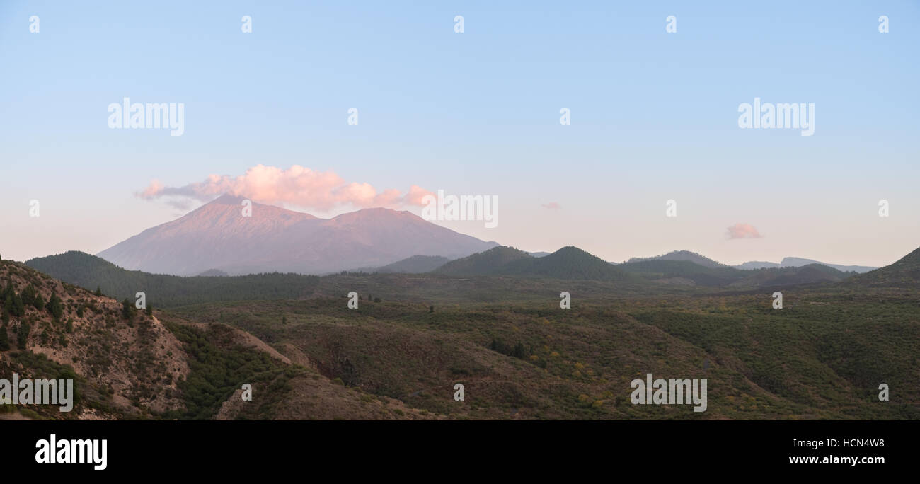 Panoramic view on Mountain - Pico del Teide, Tenerife Stock Photo