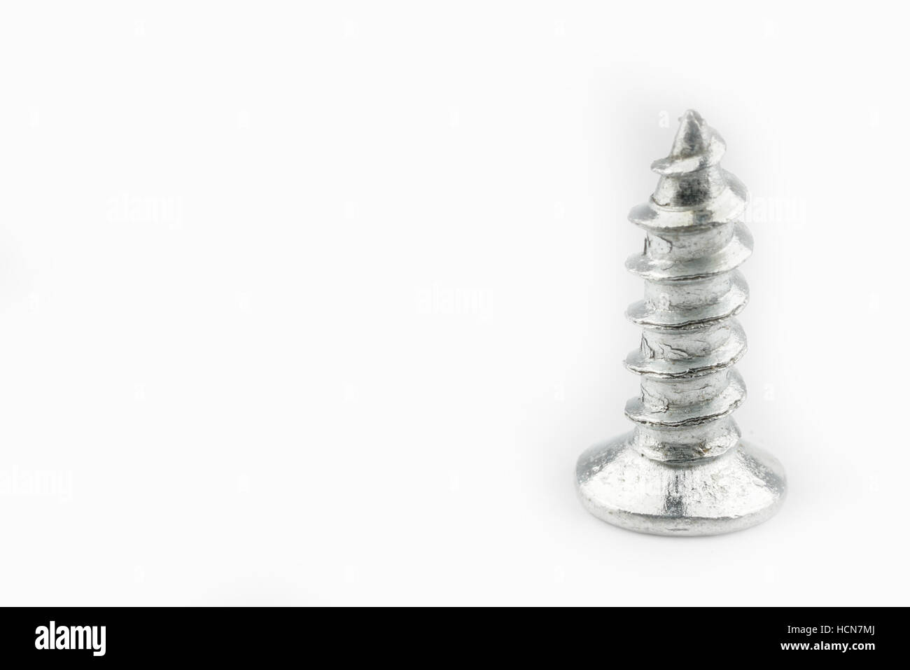 Screw with close up view. Stock Photo