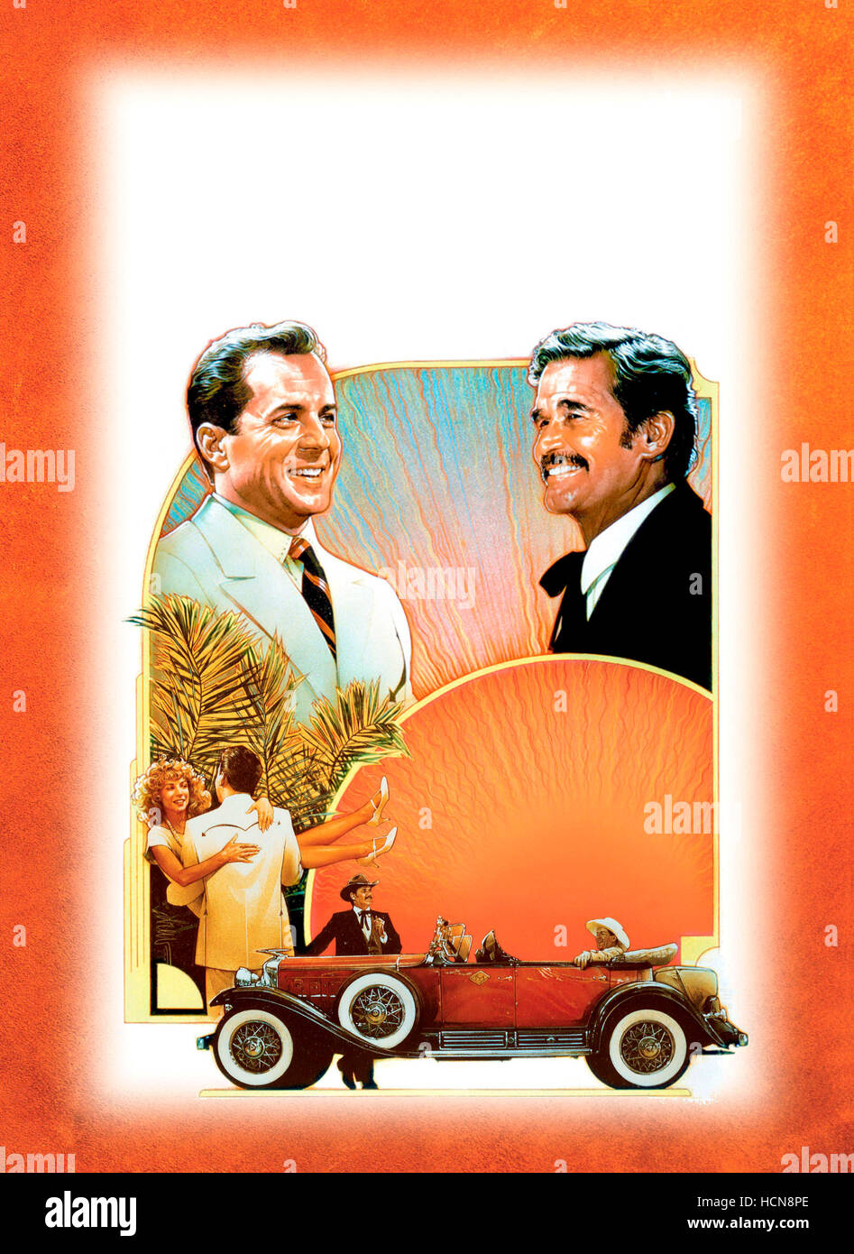 SUNSET, top half from left Bruce Willis, James Garner, 1988, © TriStar