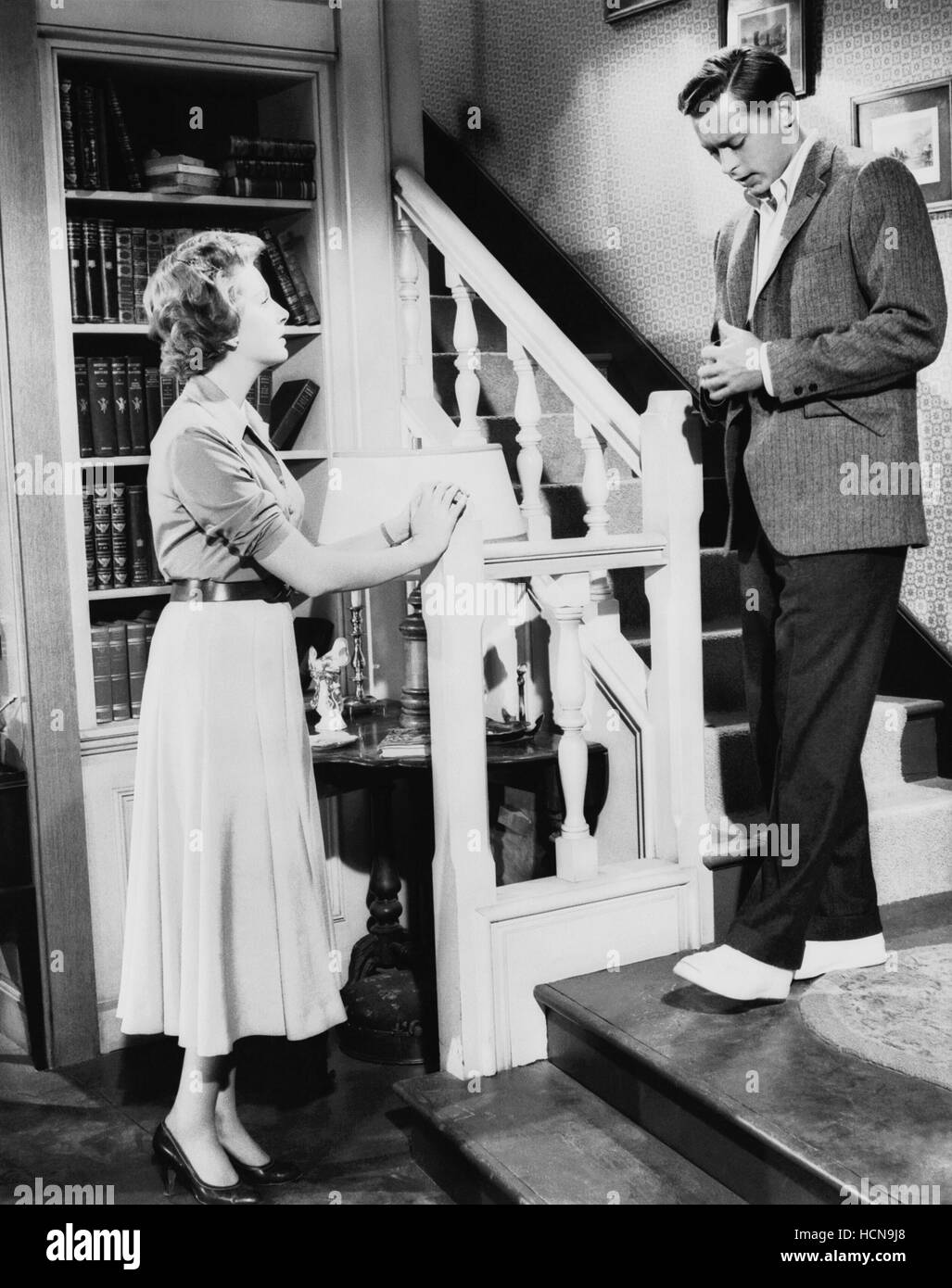 TEA AND SYMPATHY, from left: Deborah Kerr, John Kerr, 1956 Stock Photo