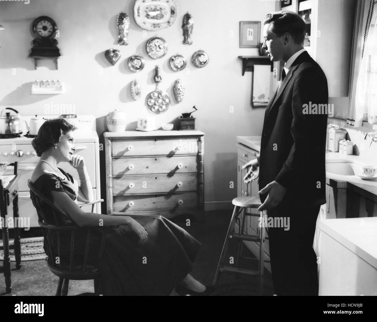 TEA AND SYMPATHY, from left: Deborah Kerr, John Kerr, 1956 Stock Photo