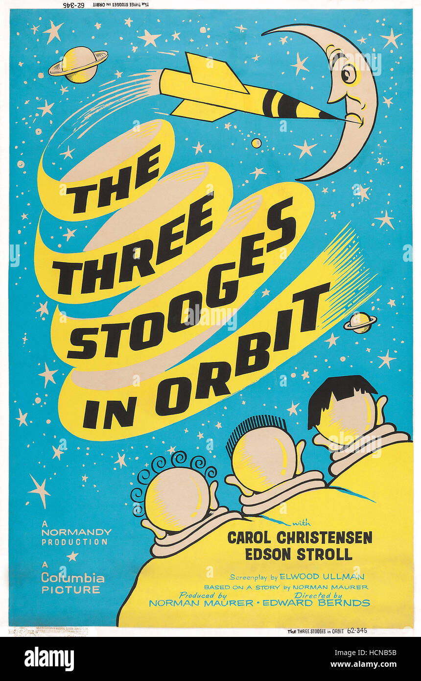 THE THREE STOOGES IN ORBIT, poster art, 1962 Stock Photo
