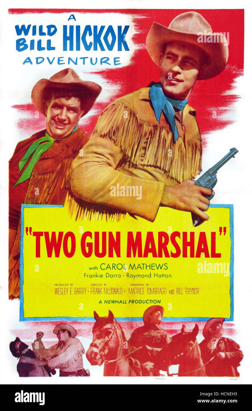 TWO GUN MARSHAL, US poster art, top from left Andy Devine, Guy Madison