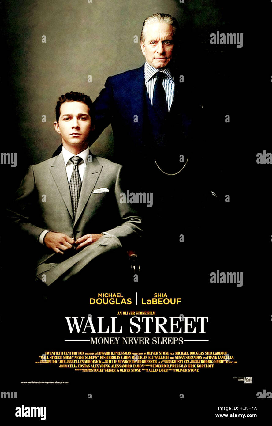 WALL STREET MONEY NEVER SLEEPS, from left Shia Labeouf, Michael