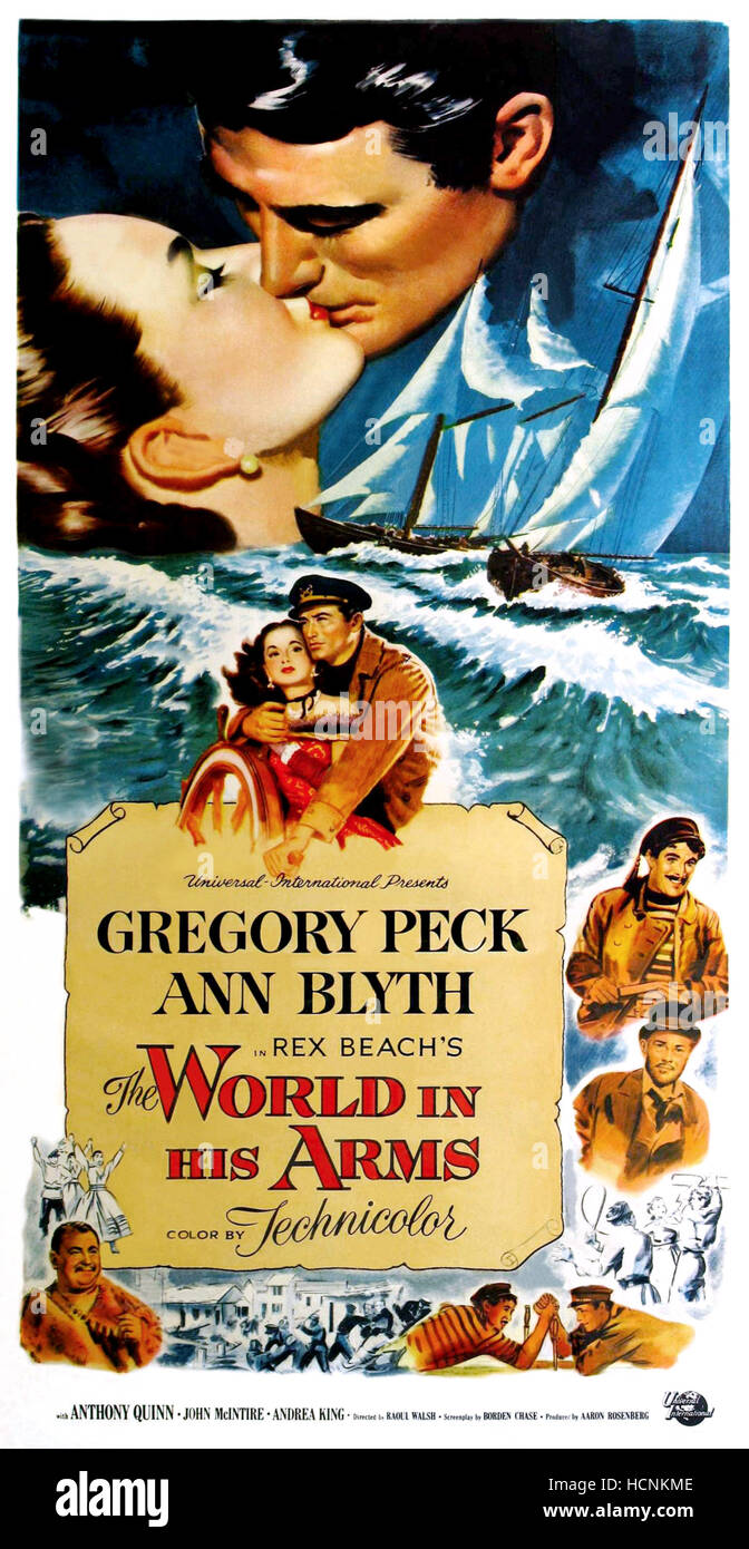 THE WORLD IN HIS ARMS, Ann Blyth, Gregory Peck, 1952 Stock Photo - Alamy