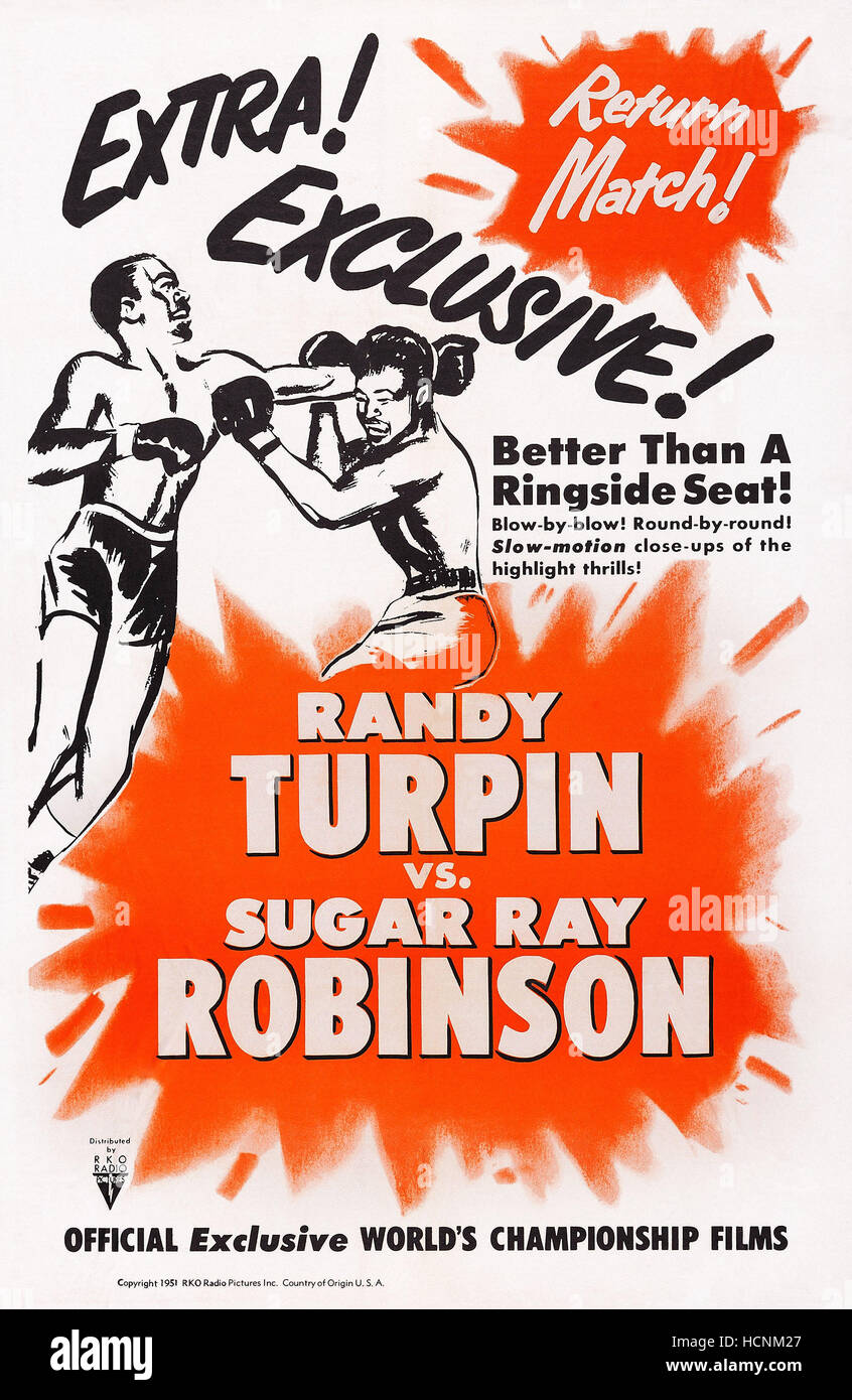 WORLD'S MIDDLEWEIGHT CHAMPIONSHIP SUGAR RAY ROBINSON VS. RANDY TURPIN